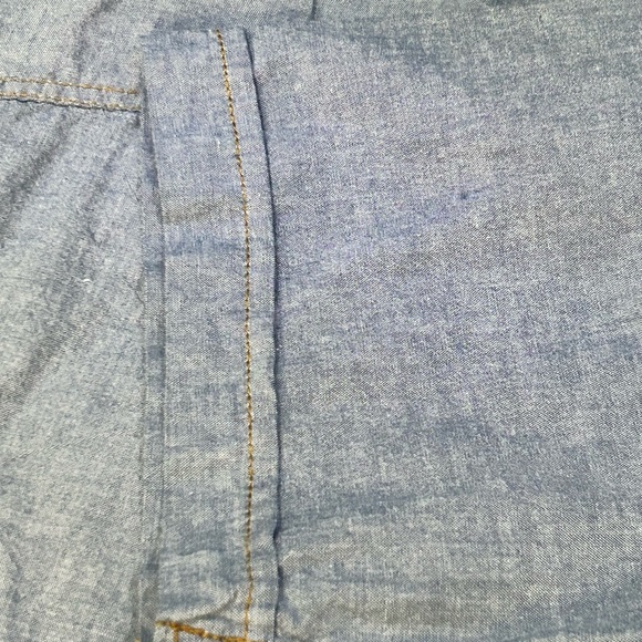 Key Western Wear Chambray Shirt, Pearl Snaps, Large - Picture 9 of 10